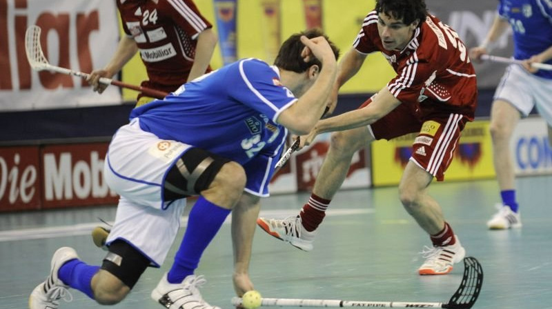 Moments no spēles starp Šveices un Somijas izlasēm
Foto: http://www.swissunihockey.ch/weblounge/