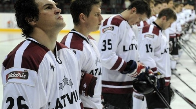 Latvijas izlase jauna vēstures ieraksta priekšvakarā
Foto: Romāns Kokšarovs, "Sporta Avīze", "f64"