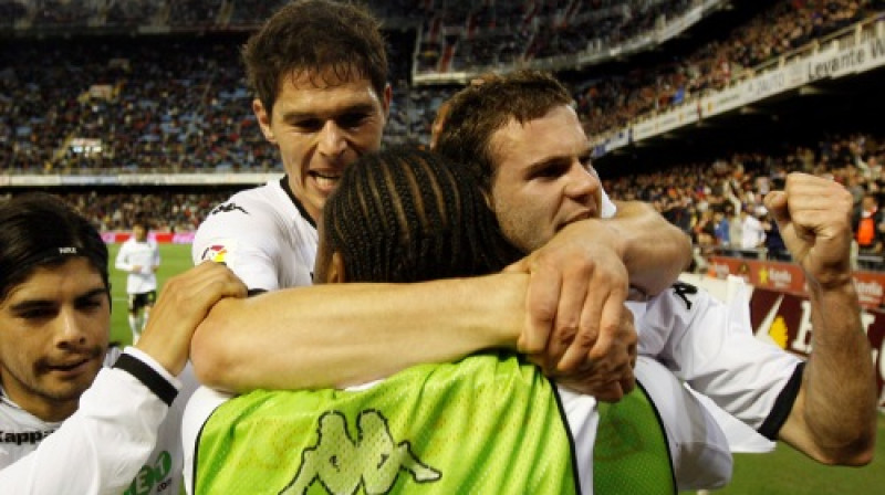 "Valencia" futbolistu prieki
Foto: AP/ Scanpix