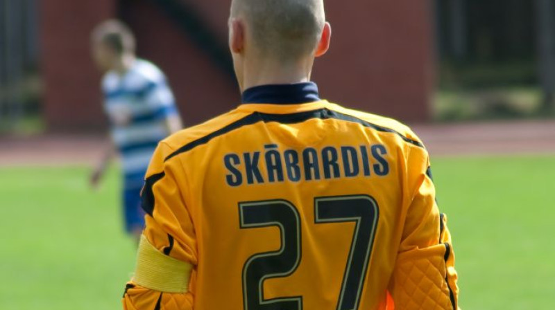 "Audas" vārtsargs Jānis Skābardis
Foto: Raivo Sarelainens
