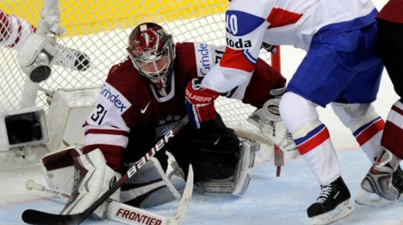 Edgars Masaļskis spēlē pret Norvēģiju
Foto: Romāns Kokšarovs, Sporta Avīze, f64