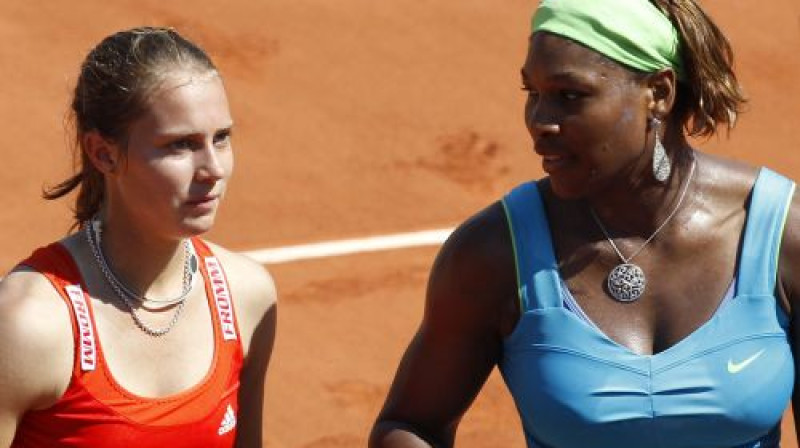 Stefānija Fegele un Serēna Viljamsa
Foto: AFP/Scanpix