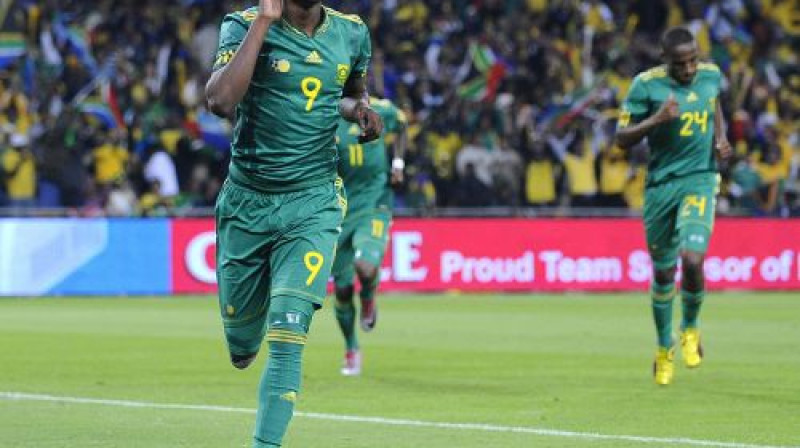 DĀR uzbrucējs Katlego Mfela šodien guva uzvaras vārtus spēlē pret Kolumbiju
Foto: AFP/Scanpix