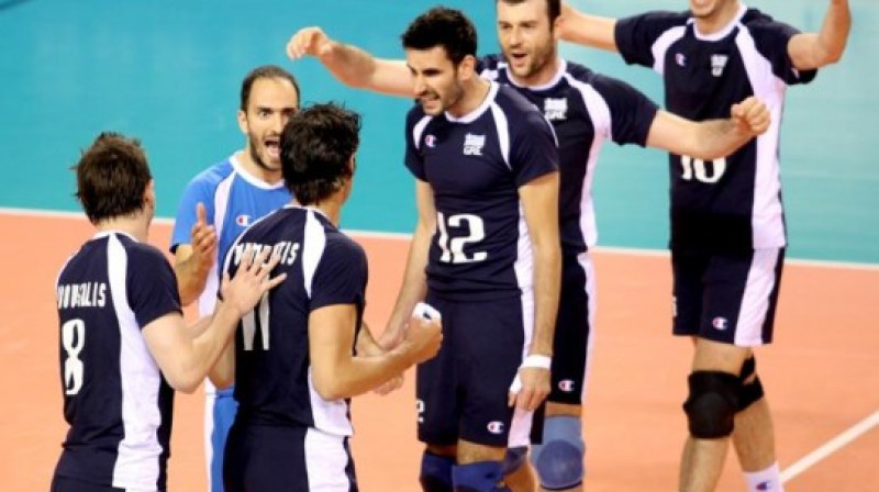 Grieķijas volejbolisti 
Foto: cev.lu