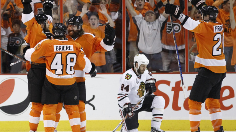 Jācer, ka Filadelfijas "Flyers" šonakt atkal varēs jūsmot par uzvaru! 
Foto: AP/Scanpix