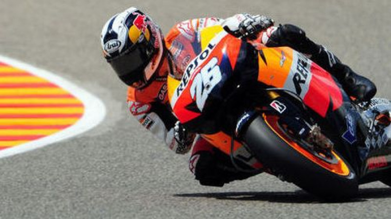 Sacīkšu uzvarētājs "Honda" pilots Dani Pedrosa
Foto: AFP/Scanpix
