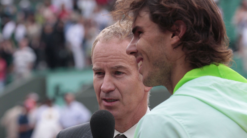 Džons Makinrojs un Rafaels Nadals
Foto: AFP/Scanpix