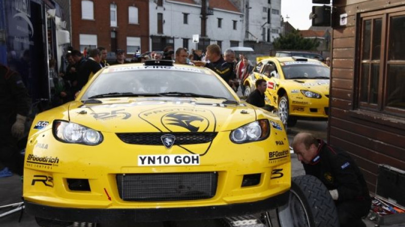 ''Proton'' komandas ķibeles Beļģijas IRC rallijā Iprā
Foto: ircseries.com