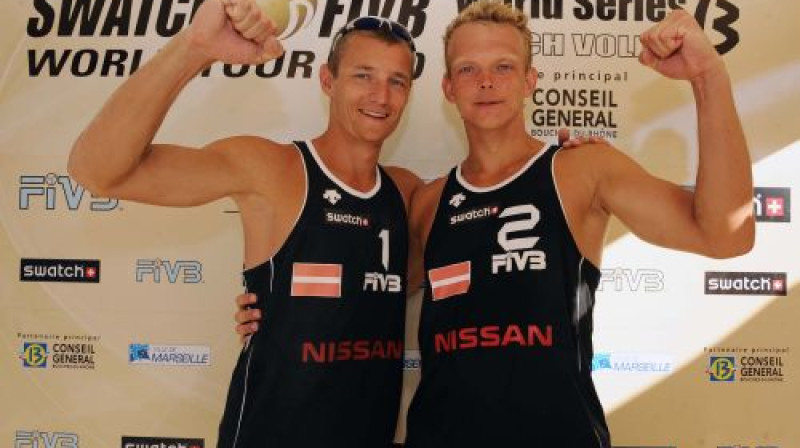 Mārtiņš Pļaviņš un Jānis Šmēdiņš
Foto: www.fivb.org