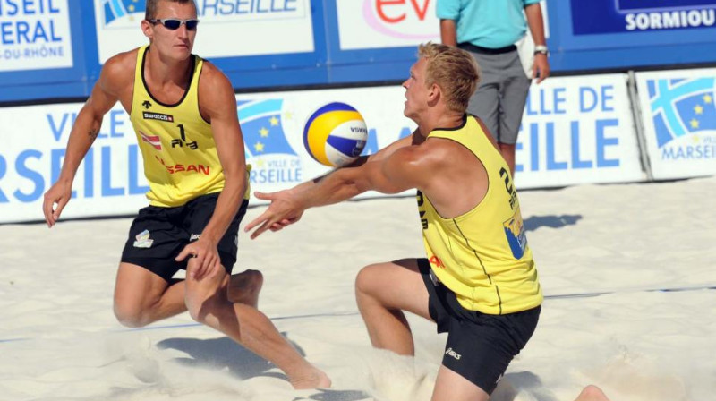 Mārtiņš Pļaviņš un Jānis Šmēdiņš
Foto: www.fivb.com
