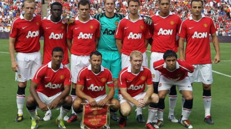 Mančestras ''United'' pirms spēles ar Kanzasas ''Wizards''
Foto: AFP/Scanpix