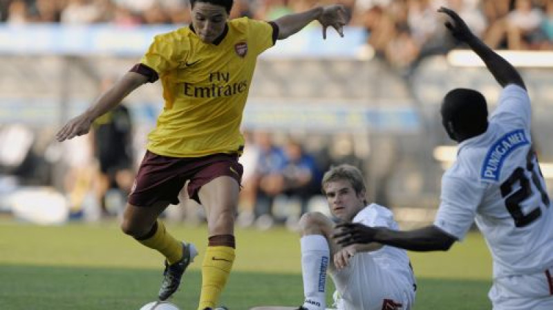 Spēles epizode no ''Arsenal'' un ''Sturm Graz'' 21. jūlija spēles
Foto: AP/Scanpix