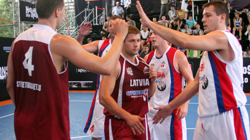 Latvija sveic Serbiju ar iekļūšanu ceturtdaļfinālā
Foto: Renārs Buivids