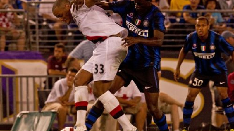 Epizode no spēles starp ''Inter'' un ''City''
Foto: AFP/Scanpix