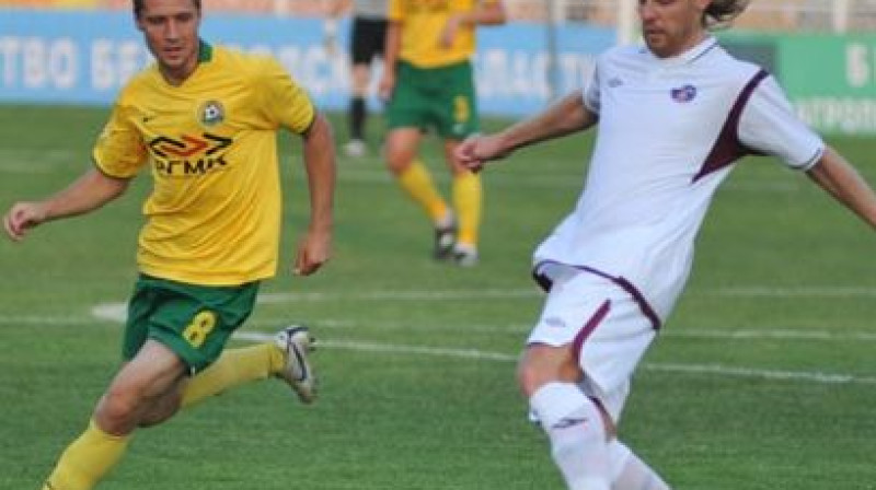 Juris Laizāns (pa labi) pret "Kuban"
Foto: fckuban.ru