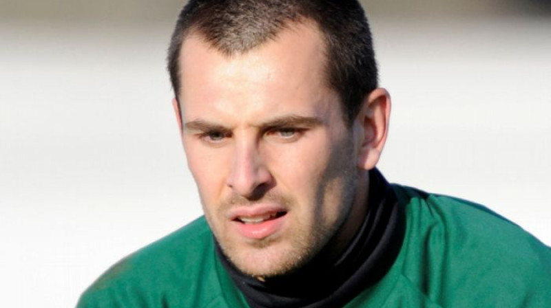 Latvijas izlases pamatvārtsargam Kasparam Ikstenam būs jāuztur krievu uzbrukuma viļņi
Foto: Romans Kokšarovs, Sporta Avīze, f64