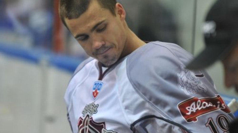 Miķelim Rēdliham bija vairākas labas iespējas gūt vārtus. Šoreiz neizdevās.
Foto: Astanas ''Barys''