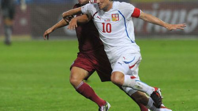 Andrejs Perepļotkins cīņā ar Tomašu Rosicki
Foto: AFP/Scanpix