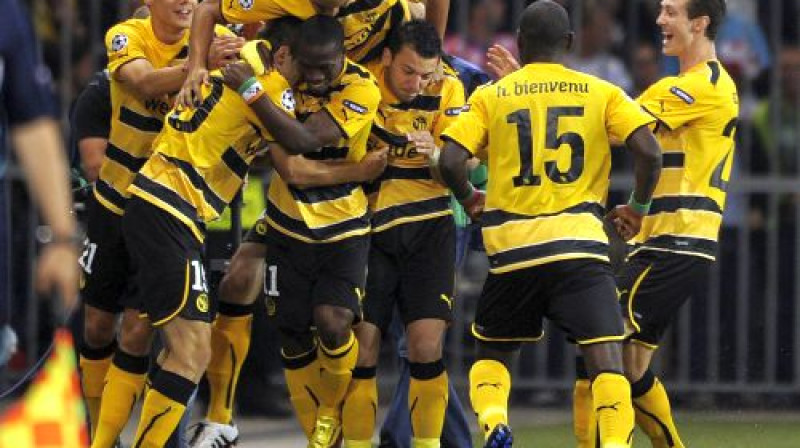 "Young Boys" futbolistu prieks pēc katriem gūtajiem vārtiem bija neviltots
Foto: AFP/Scanpix