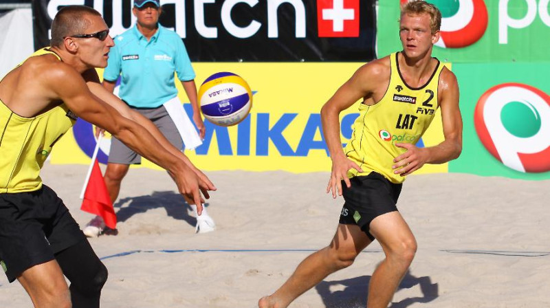 Mārtiņš Pļaviņš un Jānis Šmēdiņš
Foto: www.fivb.com