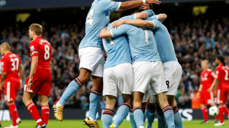 Mančesteras "City" futbolistu prieki
Foto: AP/ Scanpix