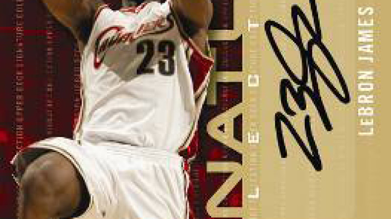Lebrons Džeims un viņa bijušais paraksts
Foto:sports.upperdeck.com
