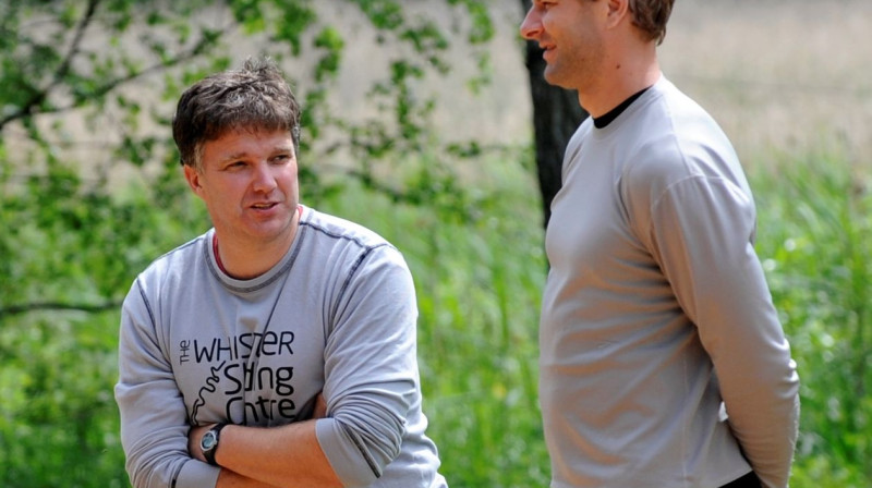 Sandis Prūsis un Jānis Ozols
Foto: Romāns Kokšarovs, Sporta Avīze, f64
