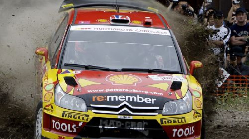 Peters Solbergs - Japānas WRC rallija šī brīža līderis
Foto: AFP/Scanpix