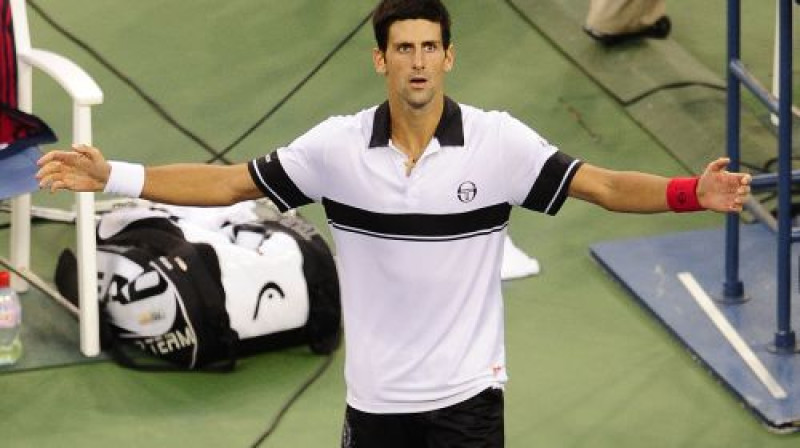 Novaks Džokovičs pēc aizvadītā mača
Foto: AFP/Scanpix