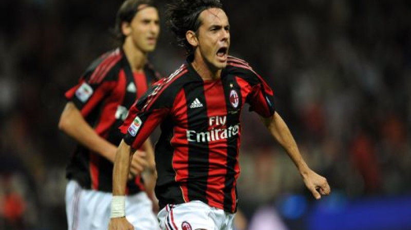 Vienīgo vārtu autors ''Milan'' rindās  - Filipo Inzagi
Foto:AFP/Scanpix