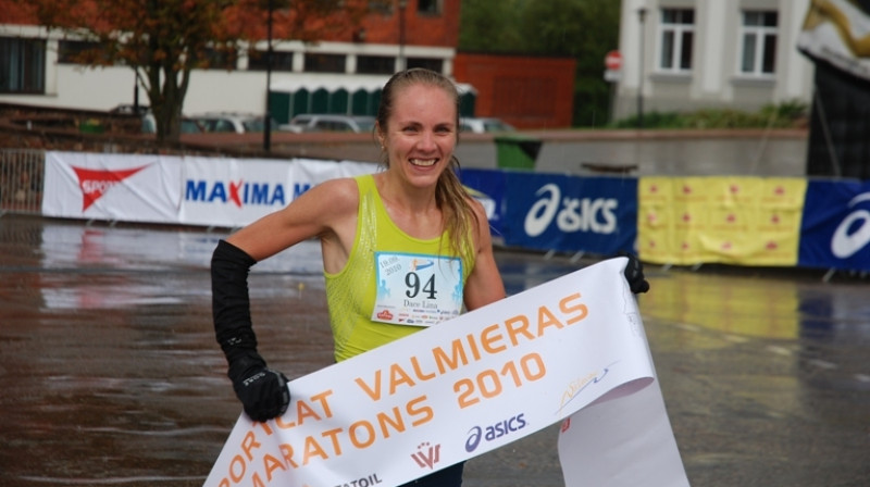 Dace Lina pērn pēc uzvaras Valmieras maratonā
Foto: valmieras-maratons.lv