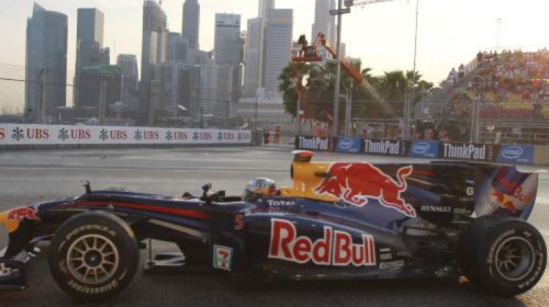 Sebastiens Fetels Singapūras treniņos
Foto: AFP/Scanpix
