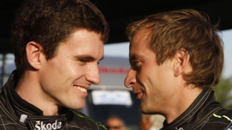 Jans Kopeckis un Juho Hanninens pirms Sanremo rallija starta
Foto: ircseries.com