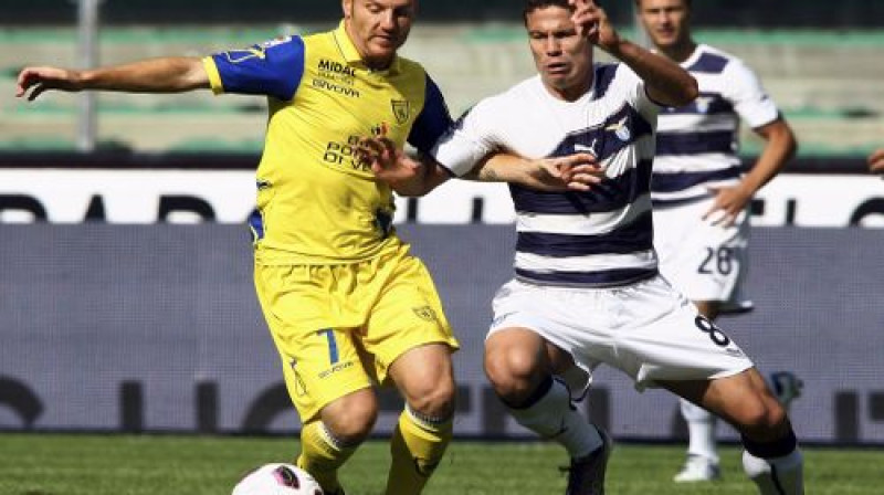 Epizode no spēles starp ''Chievo'' un ''Lazio''
Foto: AP/Scanpix