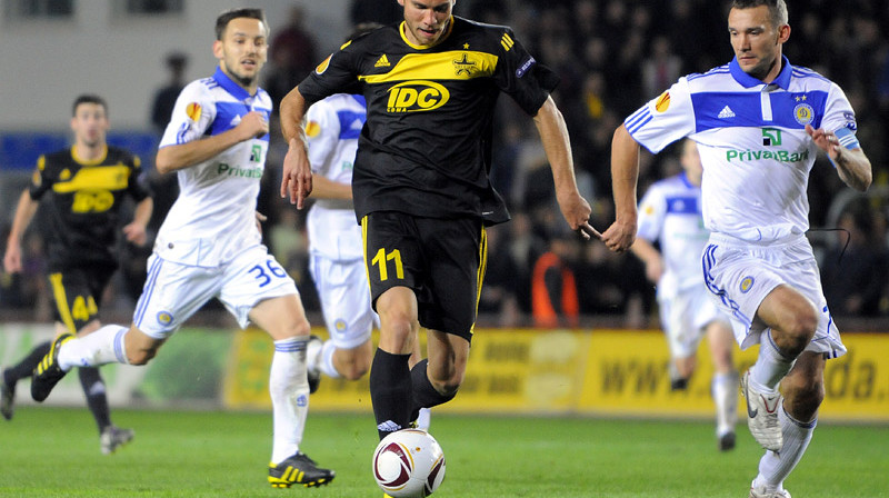 Edgars Gauračs un Andrejs Ševčenko
Foto: www.dynamo.kiev.ua