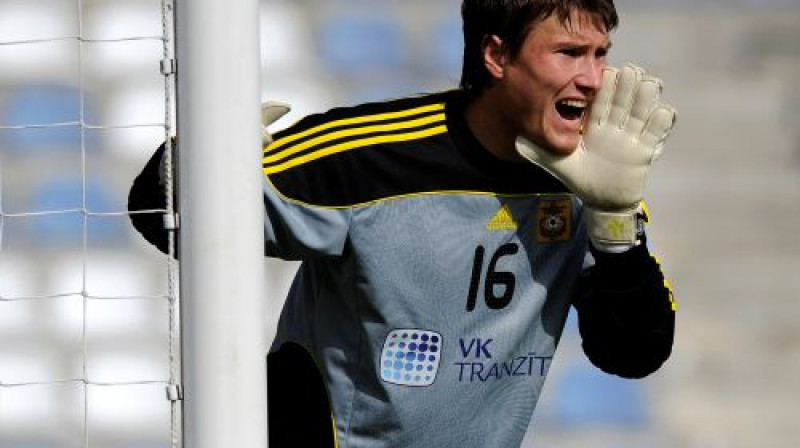 "Ventspils" vārtsargs Aleksandrs Vlasovs
Foto: Romāns Kokšarovs