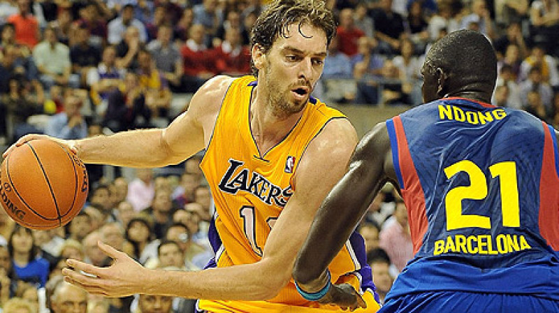 Barselonietis Gazols šoreiz iejutās viesa lomā
Foto: NBA.com