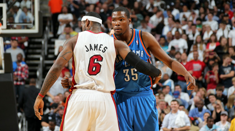Lebrons Džeimss un Kevins Durants
Foto: AFP/Scanpix