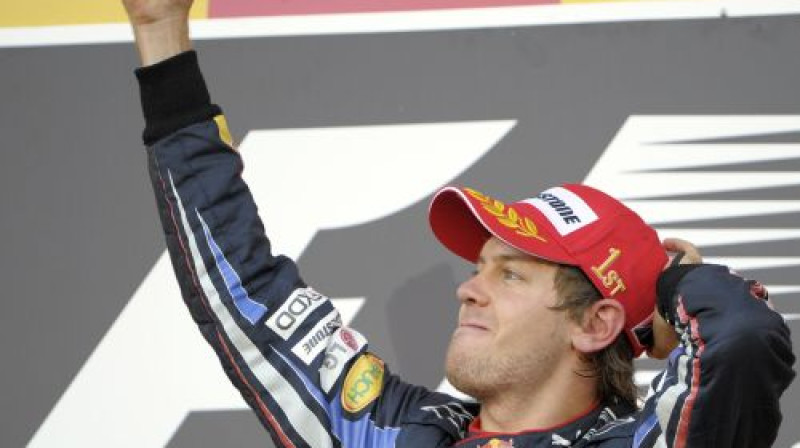 Japānas Grand Prix uzvarētājs Sebastjans Fetels
Foto: AFP/Scanpix