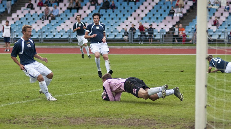 "Olimpa" futbolistiem šodien neklājās viegli
Foto: Aigars Prūsis