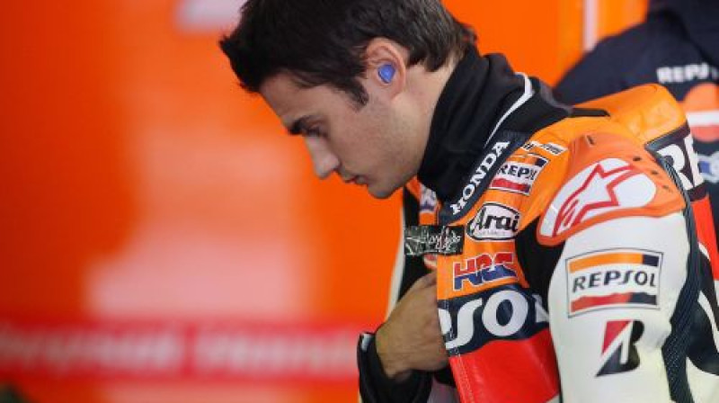 Dani Pedrosa tomēr vēl nav īsti gatavs braukt
Foto: AFP/Scanpix