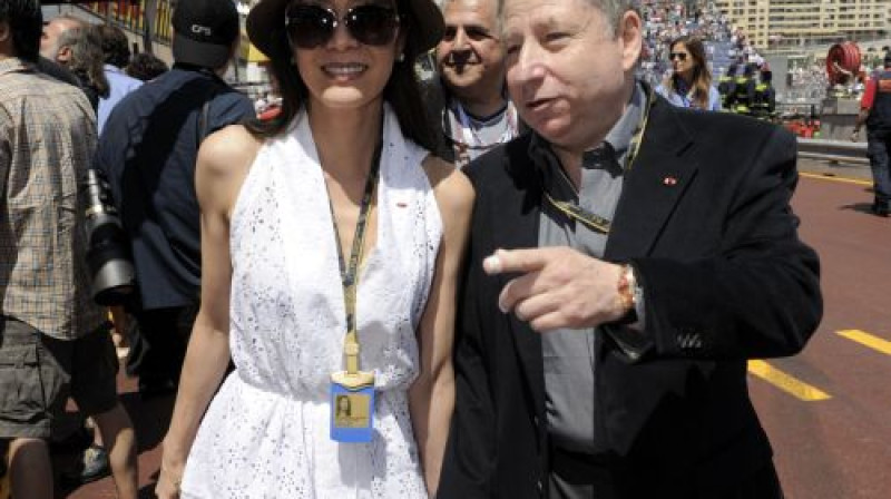 Žans Tods kopā ar sievu F1 posmā Montekarlo
Foto: AFP/Scanpix