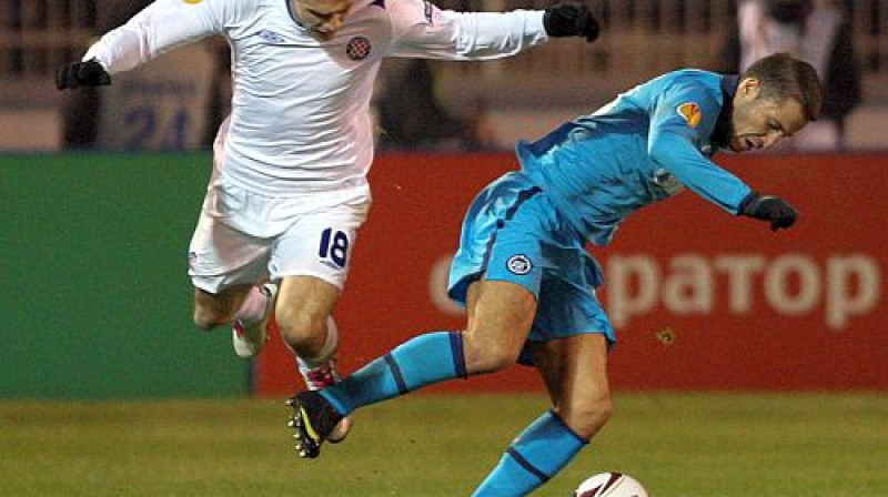 "Zenit" izdevās uzvarēt arī "Hajduk"
Foto: AFP/Scanpix