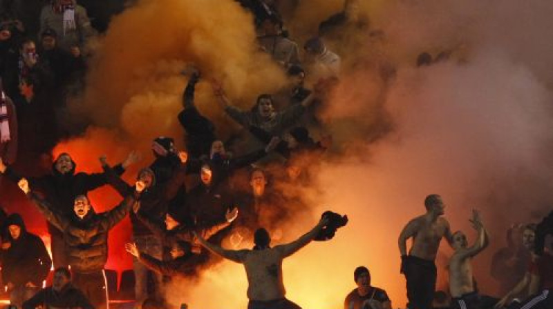 ''Hajduk Split'' fani pirmajā mačā Sanktpēterburgā
Foto: AP/Scanpix
