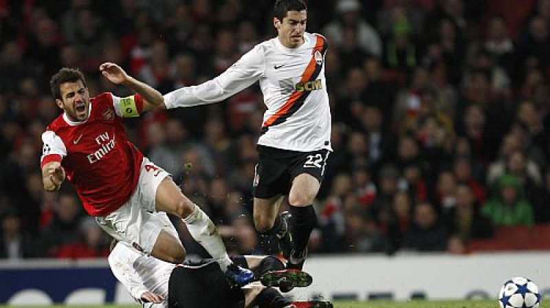 Sesks Fabregass pirmajā spēlē pret "Shakhtar"
Foto: Reuters/Scanpix