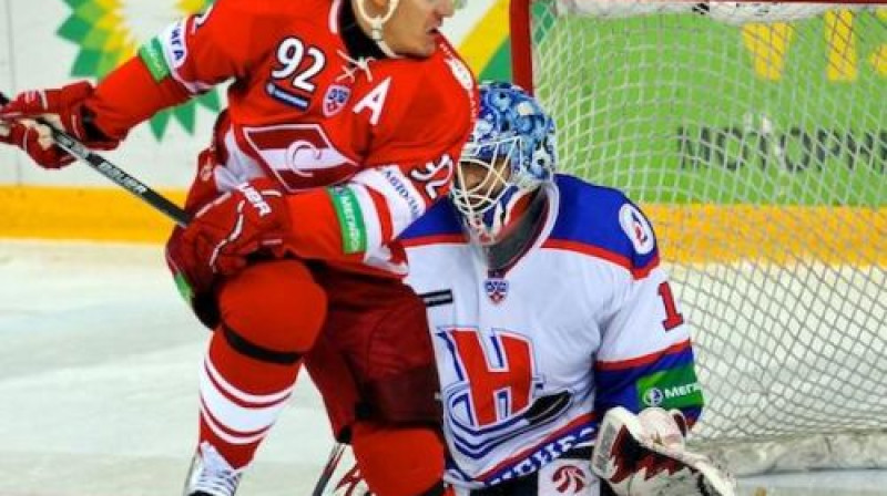Stefans Līvs vakar savus vārtus atstāja neskartus
Foto: www.khl.ru