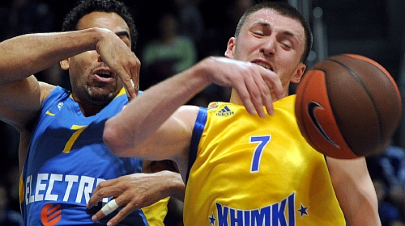 "Khimki" pēdējās sekundēs nespēja nosargāt minimālu pārsvaru pret "Maccabi"
Foto: AFP