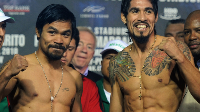 Menijs Pakjao un Antonio Margarito
Foto: AFP/Scanpix