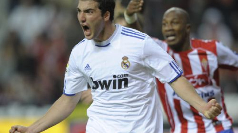 Gonsalo Iguains nule kā Madrides "Real" labā guvis uzvaras vārtus
Foto: AFP/ Scanpix