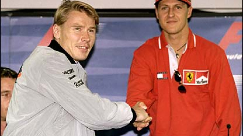 Mika Hakinens un Mihaels Šūmahers
Foto: www.bbc.co.uk